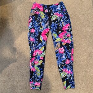 Lilly Pulitzer Luxletic Joggers with Floral Accents